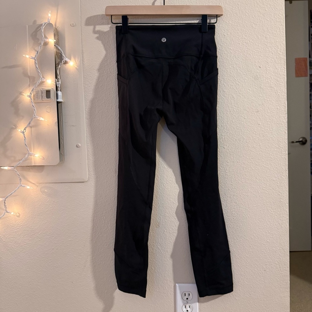 Lululemon Black High-Rise Pocket Leggings Size 4 - Picture 2 of 7